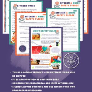 Kitchen Rules & Knife Safety Bundle for Kids in the Kitchen